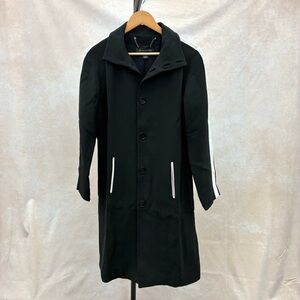 Ralph Lauren Black Sporty Coat with White Stripe